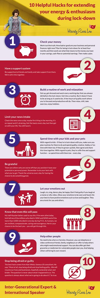 10 Helpful Hacks for Extending Your Energy & Enthusiasm During Lock-down